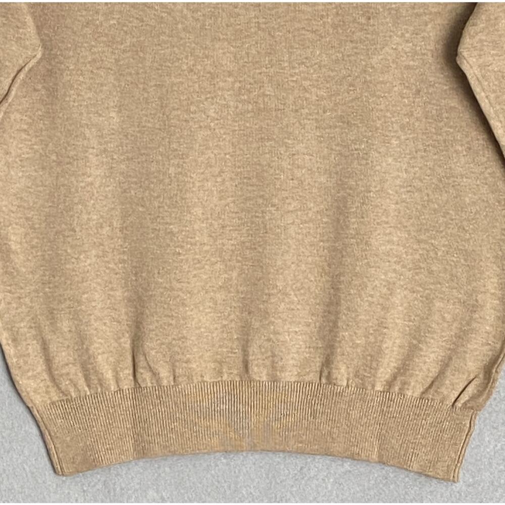Tommy Hilfiger Men's XS Signature Crew Neck Sweater Embroidered Logo Beige NEW - Picture 8 of 12